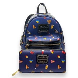 RARE/Limited Release Loungefly Disney Parks Snacks Mini Backpack & Wallet Bundle